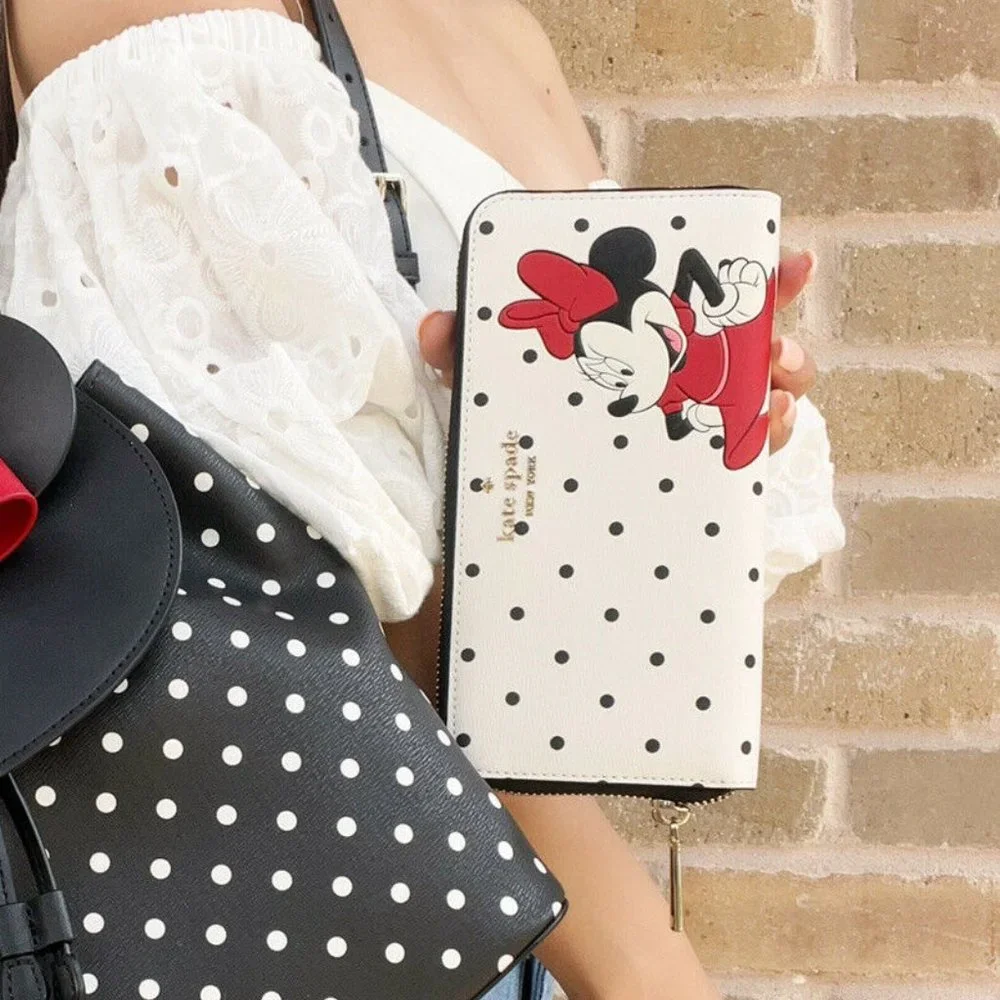 Bundle Kate Spade Drawstring Flap Backpack Black + Wallet - Picture 12 of 13